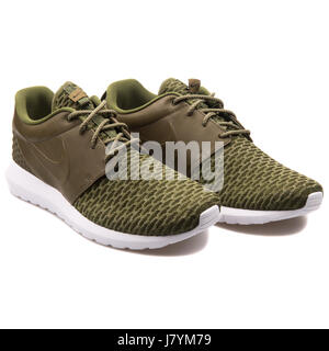 NM Flyknit Nike Roshe PRM Green Men's Running Sneakers - 746825-300 Banque D'Images