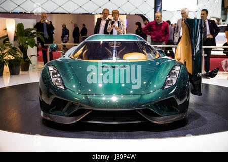 Genève, SUISSE - Le 8 mars, 2017 : Ford voiture de sport Regera présenté à la 87e Salon International de l'Automobile de Genève. Banque D'Images