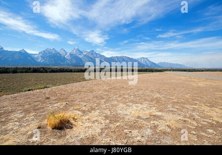 Grand Tetons Peaks vu de Glacier View participation électorale au Parc National de Grand Teton, au Wyoming, USA Banque D'Images