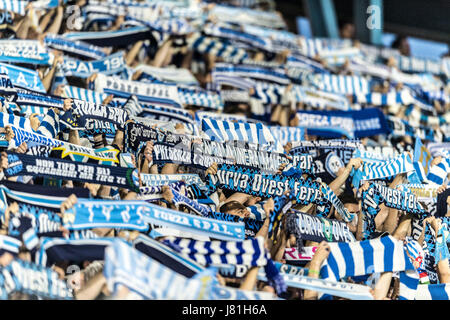 Ferrara, Italie. 18 mai, 2017. Ventilateurs SPAL Football/soccer : Italien 'Serie B' match entre SPAL 2-1 FC Bari au Stadio Paolo Mazza à Ferrare, Italie . Credit : Maurizio Borsari/AFLO/Alamy Live News Banque D'Images