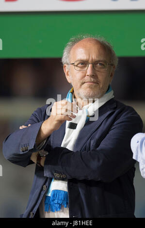 Ferrara, Italie. 18 mai, 2017. Tiziano Tagliani Football/soccer : Tiziano Tagliani, Maire de Ferrara, après l'Italien 'Serie B' match entre SPAL 2-1 FC Bari au Stadio Paolo Mazza à Ferrare, Italie . Credit : Maurizio Borsari/AFLO/Alamy Live News Banque D'Images