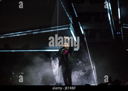 Toronto, Canada. 26 mai, 2017. The Weeknd la joue à une foule d'origine au Centre Air Canada sur son Starboy : Légende de la Tour de l'automne. Credit : Bobby Singh/Alamy Live News. Banque D'Images