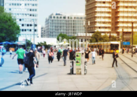 Les gens floue une ville dans street - Résumé La vie en ville Banque D'Images