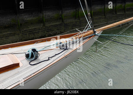 Nan de Fife : classic yacht avec un cutter rig aurique, conçu et construit par William Fife en 1896. Banque D'Images