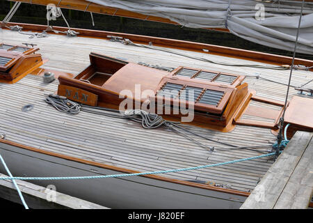 Nan de Fife : classic yacht avec un cutter rig aurique, conçu et construit par William Fife en 1896. Banque D'Images