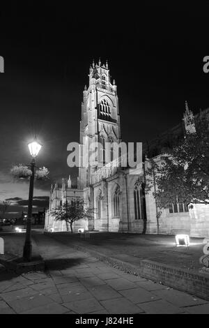 Crépuscule sur l'église St Botolphs ( Boston Stump ), Boston, ville du comté de Lincolnshire, Angleterre, RU Banque D'Images