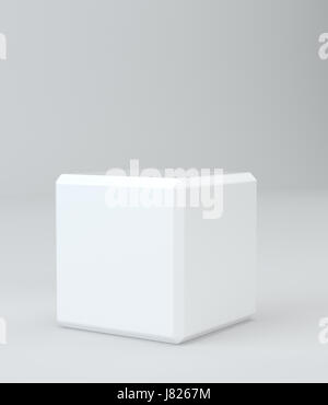 Cube Blanc sur fond de page261 Banque D'Images