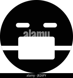 Masque médical wih emoji Illustration de Vecteur