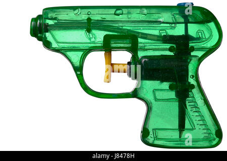 Bras pistolet arme unique objet de l'eau jouant le jeu de tournoi de jeu parties jouées Banque D'Images