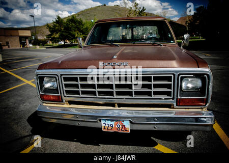 Park City, Utah, 12 mai 2017 : vieille Dodge camion est garé dans un lot. Banque D'Images