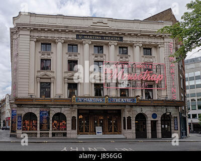 St Martin's Theatre, St Martin's Lane, accueil de l'Agatha Christie jouer le piège de la dernière 65 ans à Londres Banque D'Images