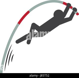 Les pictogrammes associés à la perche sport Illustration de Vecteur