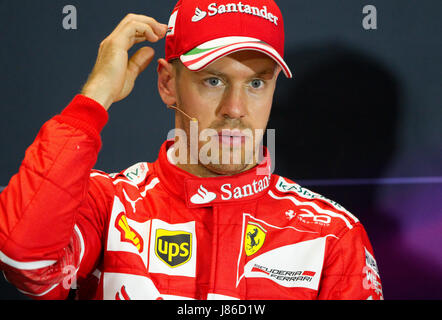 Monaco, Monaco. 27 mai, 2017. Monaco, Monte Carlo - le 27 mai 2017 : Championnat du Monde de Formule 1 de la FIA, Monaco Grand Prix F1 de Sebastian Vettel, la Scuderia Ferrari | Conditions de crédit dans le monde entier : dpa/Alamy Live News Banque D'Images