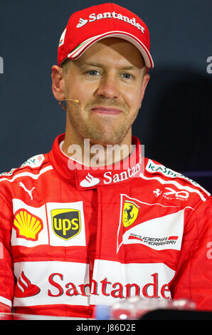 Monaco, Monaco. 27 mai, 2017. Monaco, Monte Carlo - le 27 mai 2017 : Championnat du Monde de Formule 1 de la FIA, Monaco Grand Prix F1 de Sebastian Vettel, la Scuderia Ferrari | Conditions de crédit dans le monde entier : dpa/Alamy Live News Banque D'Images