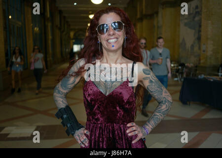 Londres, Royaume-Uni. 27 mai, 2017. Le Great British Tattoo Show à Alexandra Palace, London, UK : Crédit Voir Li/Alamy Live News Banque D'Images