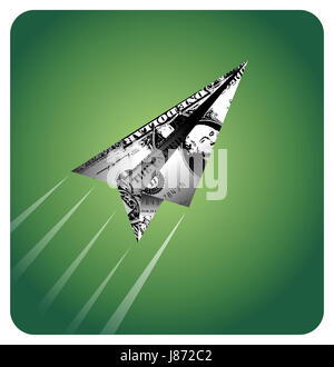 Banque, établissement de crédit, payer, Dollar, Dollar, billet, isolé, modèle, Banque D'Images