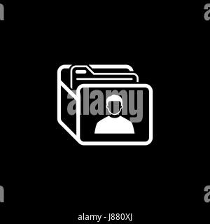 L'icône de la base de clientèle. Concept d'entreprise. Modèle plat. Illustration de Vecteur