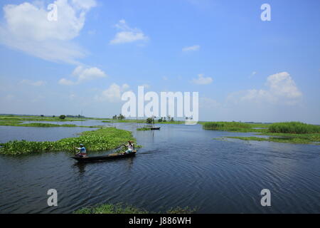 Vue de l'Arial Beel, un grand plan d'eau de 136 kilomètres carrés, situé au sud de Dhaka en Dhaleshwari entre Padma et rivière. Sreenagar, Munshi Banque D'Images