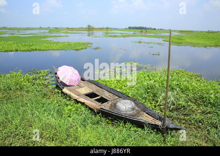 Vue de l'Arial Beel, un grand plan d'eau de 136 kilomètres carrés, situé au sud de Dhaka en Dhaleshwari entre Padma et rivière. Sreenagar, Munshi Banque D'Images