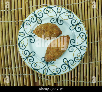 Macher Chop - festival Bengali snack Banque D'Images