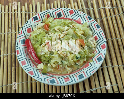 Machha Chhencheda - Curry de Poisson, l'oriya non-végétarien plat fait de têtes de poissons avec des légumes. Banque D'Images