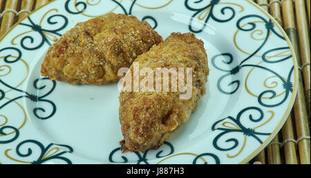 Macher Chop - festival Bengali snack Banque D'Images