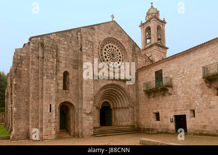 Monastère de Santa Maria de Armenteira-12ème siècle, Meis, Pontevedra province, région de Galice, Espagne, Europe Banque D'Images