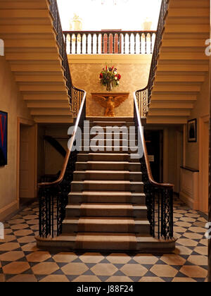 Grand escalier à Bramham Park, Yorkshire, Angleterre Royaume-uni Banque D'Images