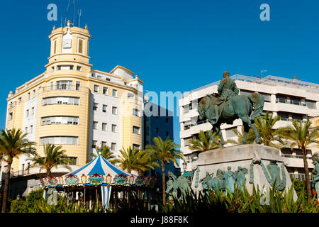 Miguel Primo de Rivera Monument à Plaza Arenal - Espagne - Jerez Banque D'Images