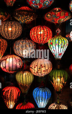 Lampions de Hoian, Nightscene du Vietnam Banque D'Images