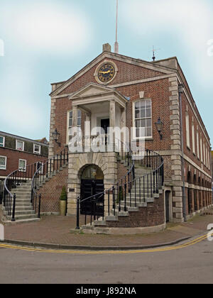 La Guildhall historique de 1761 à Poole, Dorset, Angleterre Banque D'Images