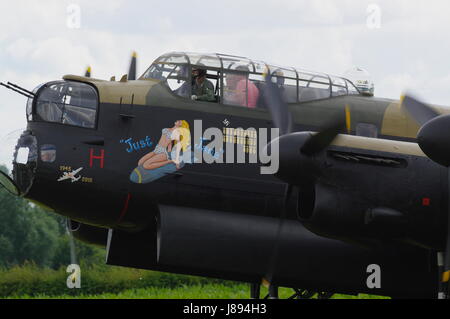 Avro Lancaster VII juste Jane à East Kirkby, Banque D'Images