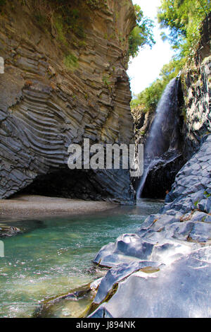 Gorges de l'Alcantara, Sicile, Italie Banque D'Images