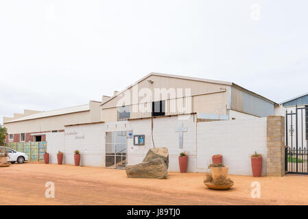 DARLING, AFRIQUE DU SUD - 31 mars 2017 : la Parole Vivante Église dans Darling, une ville dans le domaine de l'Orothamnus zeyheri Province de Western Cape Banque D'Images