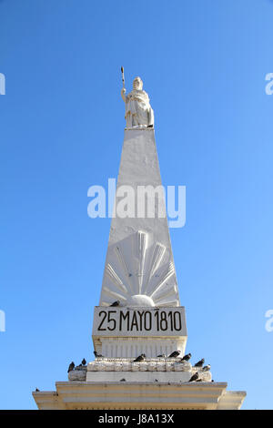 Statue, la liberté, la liberté, les visites touristiques, l'Argentine, l'Amérique du Sud, colonne, Banque D'Images