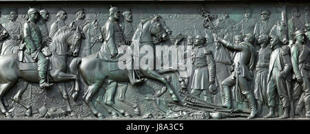 L'allégement de bronze colonne de la victoire de la guerre franco-allemande Banque D'Images