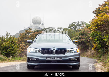 Hong Kong, Chine 7 mars, 2017 : BMW 5-Series 2017 Test Drive Day le 7 mars 2017 à Hong Kong. Banque D'Images