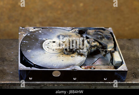 Disque dur mort in close up Banque D'Images