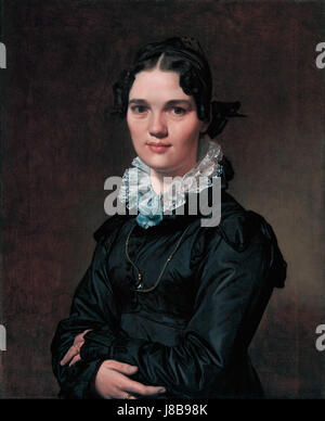 *Mademoiselle Jeanne Gonin* est un portrait de Jean Auguste Dominique Ingres, mettant en valeur son style de portrait néoclassique, mettant l’accent sur la précision, l’élégance et l’expression sereine du sujet. Banque D'Images
