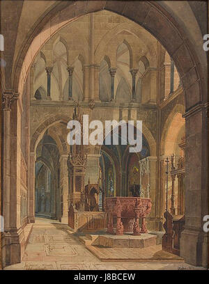 Gustav Adolf Hahn 1872 Kircheninnenraum Banque D'Images