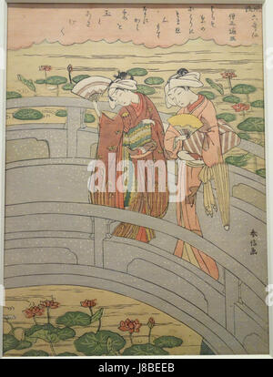Illustration d'un poème de Rokkasen (six poètes immortels) Sojo Henjo, par Suzuki Harunobu, période Edo, 18e siècle Musée National de Tokyo DSC06284 Banque D'Images
