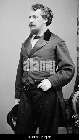 George Francis train était un homme d'affaires et visionnaire américain connu pour son implication dans les chemins de fer, le mouvement abolitionniste et sa personnalité colorée. Il plaide pour des causes sociales et est une figure clé dans le développement de l'infrastructure aux États-Unis, en particulier dans les chemins de fer. Banque D'Images