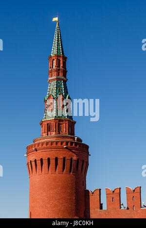 (Beklemishevskaya Moskvoretskaya) Tour du Kremlin et de la muraille du Kremlin, Moscou, Russie Banque D'Images