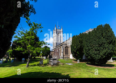 L'église paroissiale de DEDHAM. ST MARY'S DANS LA RUE PRINCIPALE DE DEDHAM Banque D'Images