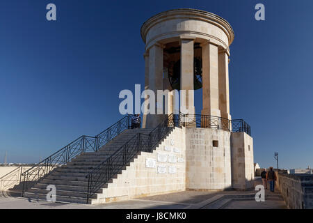 Bell victoire War Memorial, monument aux morts, La Valette, Malte Banque D'Images