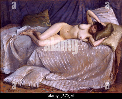 Gustave Caillebotte Femme nue etendue sur un divan (1873 Banque D'Images