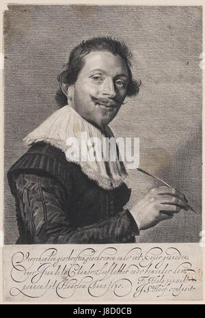 Jonas Suyderhoef après Frans Hals portrait de Jean de la Chambre Banque D'Images