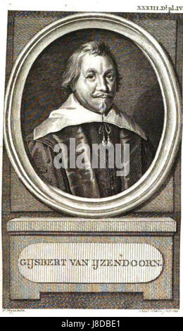 Ce portrait de Jacobus Buys et Reinier Vinkeles, réalisé pour le « Vaderlands Woordenboek », représente Gijbert van Ijzendoorn, figure clé de l'histoire néerlandaise. Banque D'Images