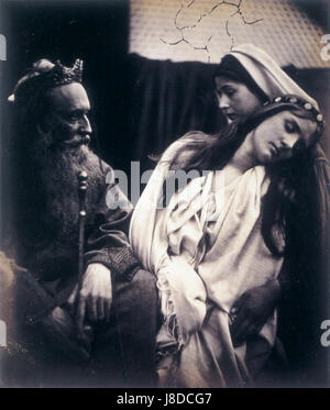 Le roi Assuérus et la reine Esther, dans l'apocryphe, par Julia Margaret Cameron Banque D'Images