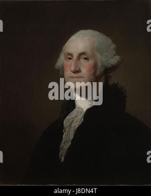 Le portrait de George Washington de Gilbert Stuart, conservé à la Yale University Art Gallery, est l'un des portraits américains les plus célèbres, capturant la première image digne du président américain. Banque D'Images